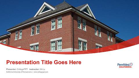 California University of Pennsylvania Course/Courseware Creation PPT Template