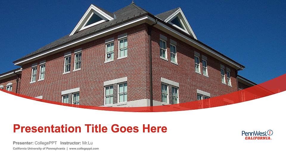 California University of Pennsylvania Course/Courseware Creation PPT Template16:9 ratio PPT effect preview image