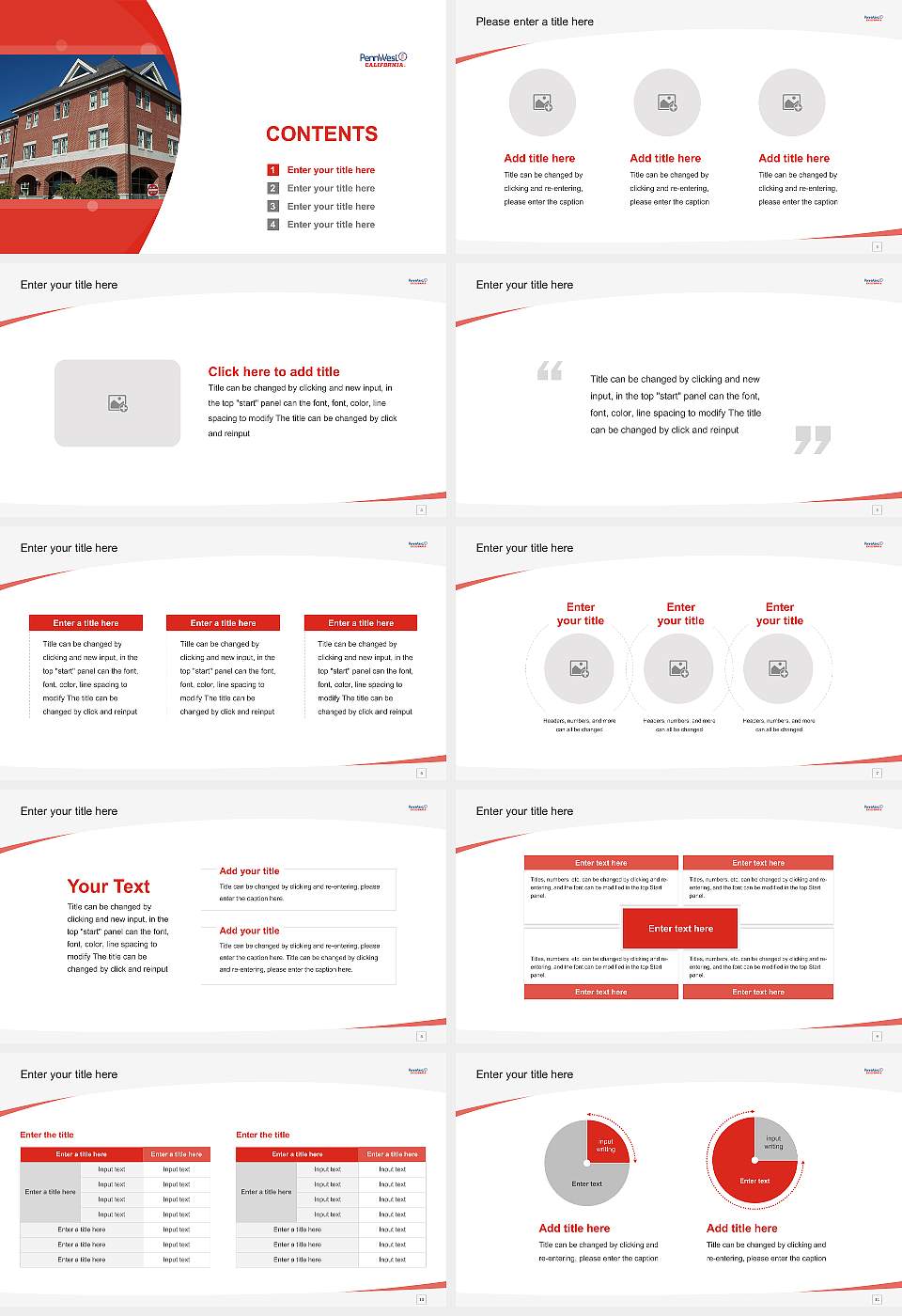 California University of Pennsylvania Course/Courseware Creation PPT Template16:9 ratio PPT effect preview image2