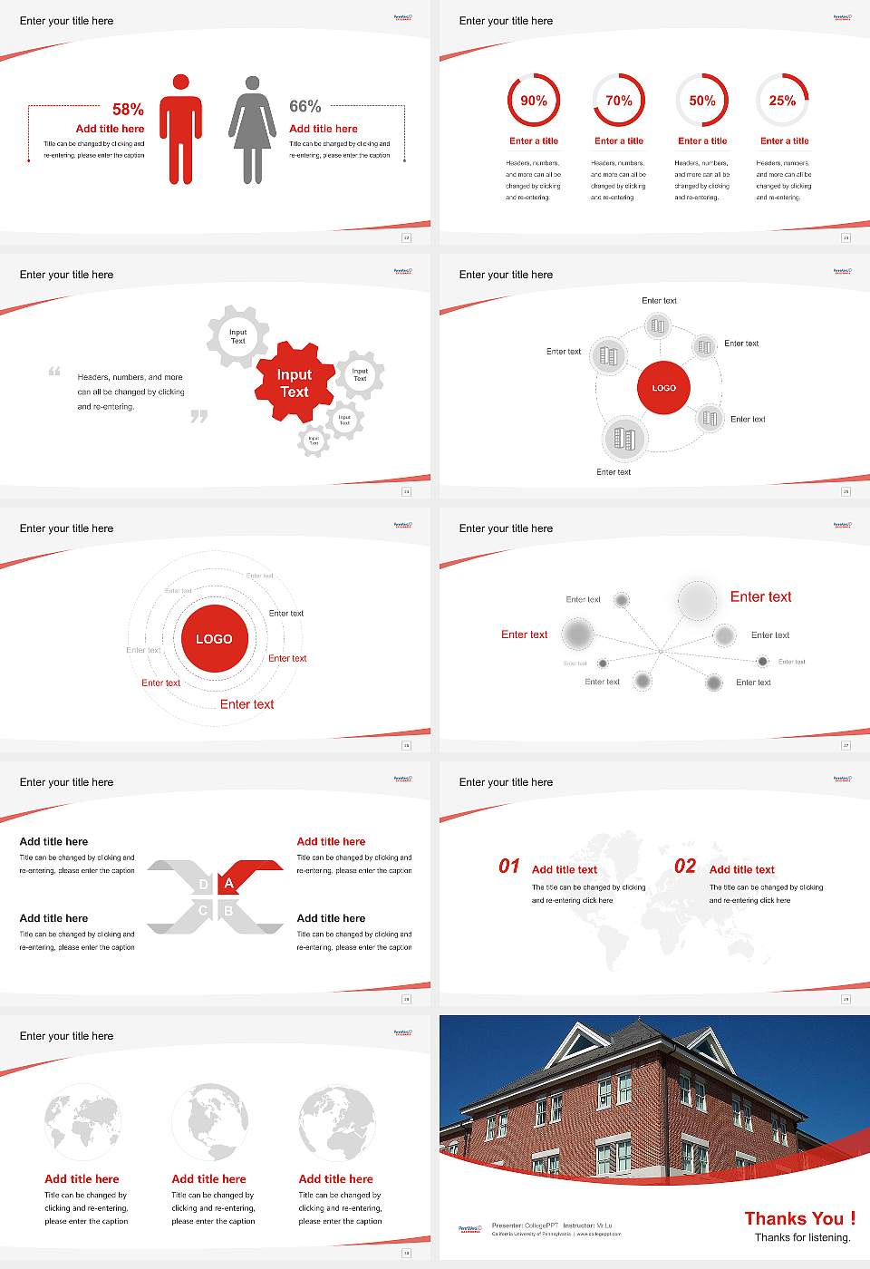 California University of Pennsylvania Course/Courseware Creation PPT Template16:9 ratio PPT effect preview image4