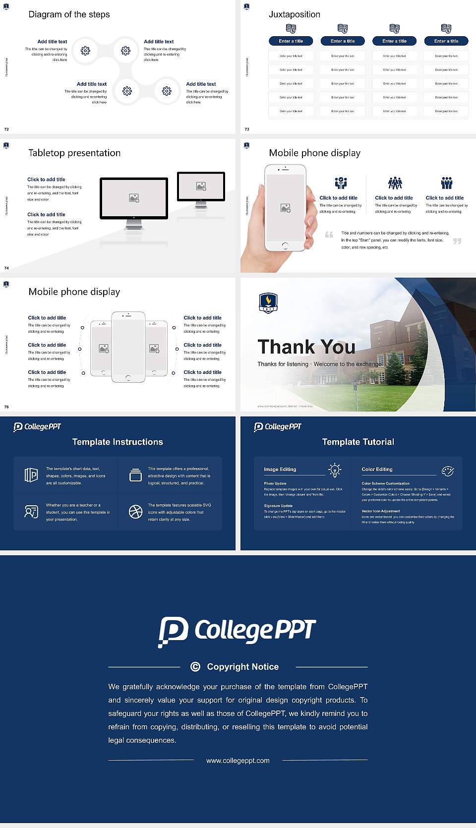 Bethel University Competition/Entrepreneurship Contest PPT Template16:9 ratio PPT effect preview image9