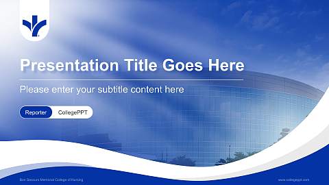 Bon Secours Memorial College of Nursing Lecture Sharing and Networking Event PPT Template