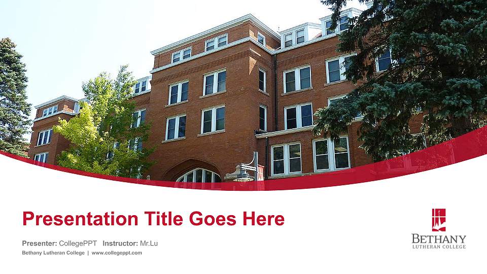 Bethany Lutheran College Course/Courseware Creation PPT Template16:9 ratio PPT effect preview image