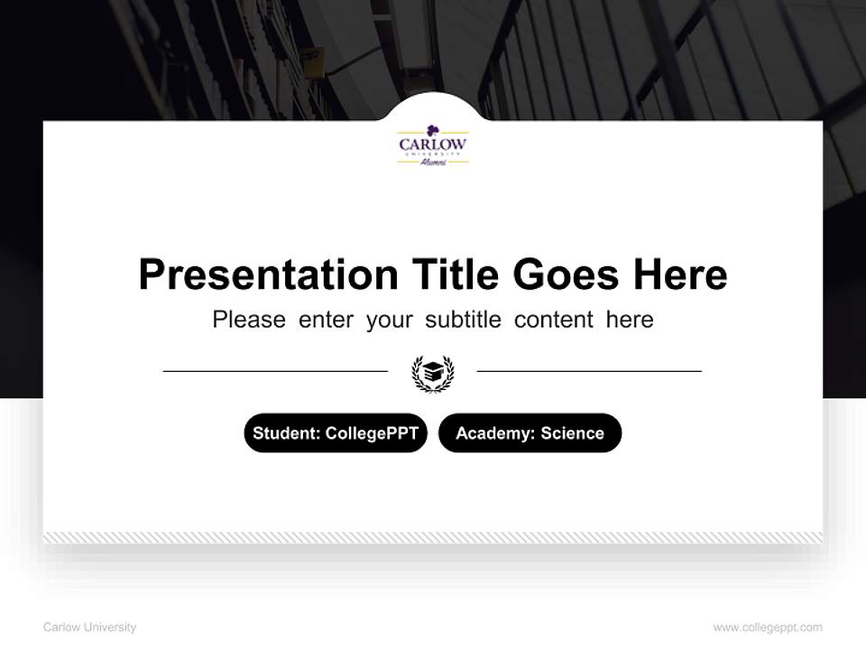 Carlow University National Scholarship Defense PPT Template4:3 ratio PPT effect preview image4