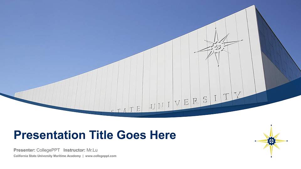 California State University Maritime Academy Course/Courseware Creation PPT Template16:9 ratio PPT effect preview image