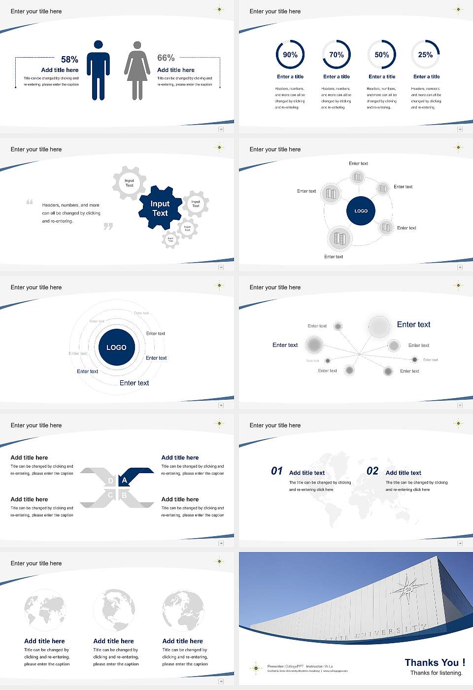 California State University Maritime Academy Course/Courseware Creation PPT Template16:9 ratio PPT effect preview image4