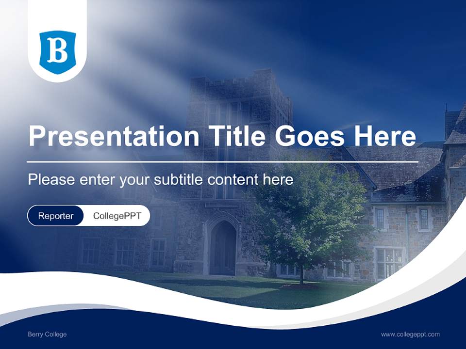 Berry College Lecture Sharing and Networking Event PPT Template4:3 ratio PPT effect preview image4