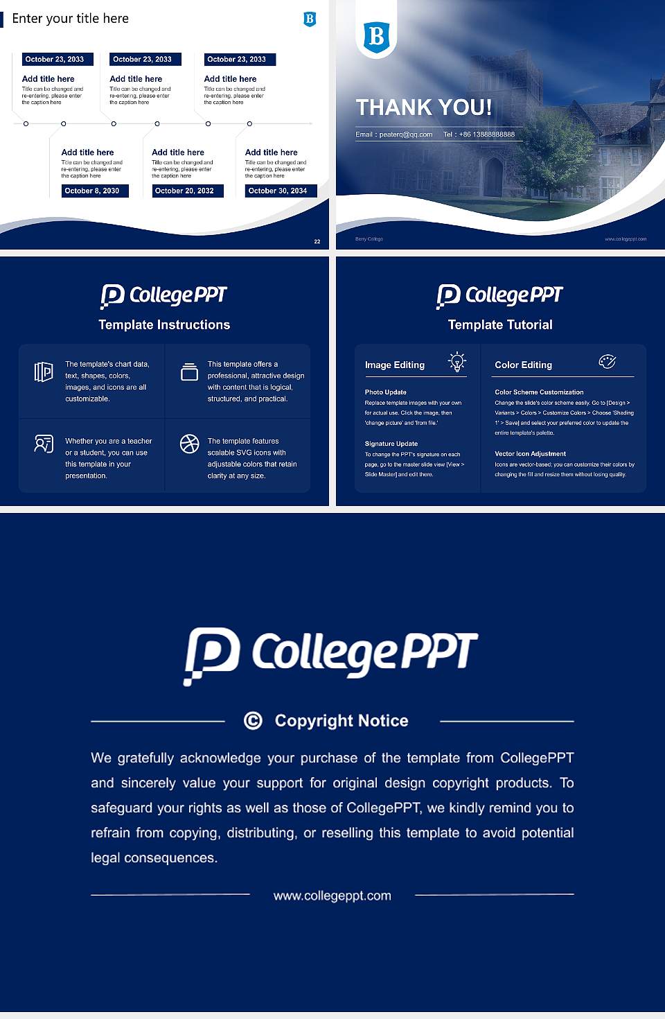 Berry College Lecture Sharing and Networking Event PPT Template4:3 ratio PPT effect preview image4