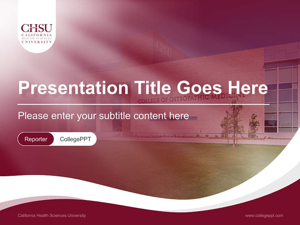 California Health Sciences University Lecture Sharing and Networking Event PPT Template4:3 ratio PPT effect preview image4