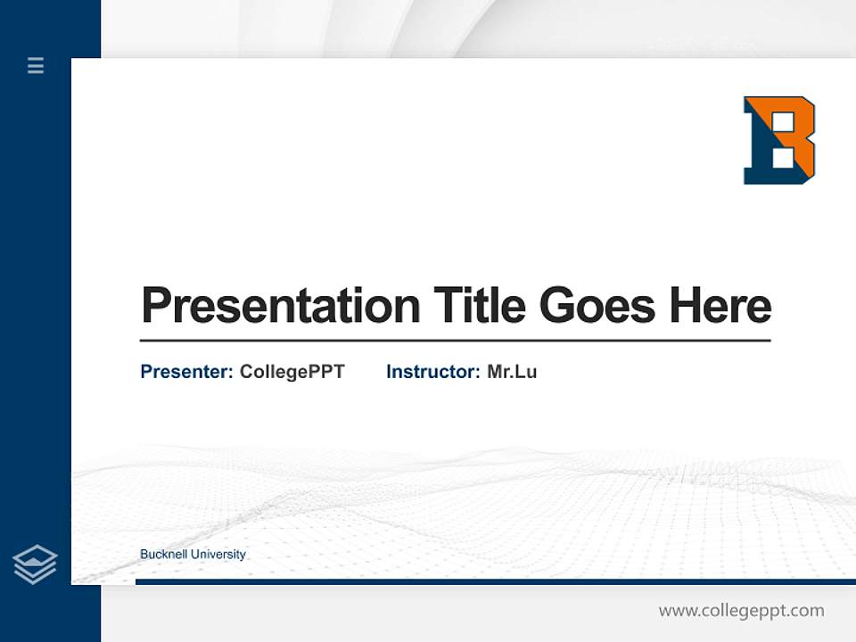 Bucknell University Thesis Proposal/Graduation Defense PPT Template4:3 ratio PPT effect preview image5
