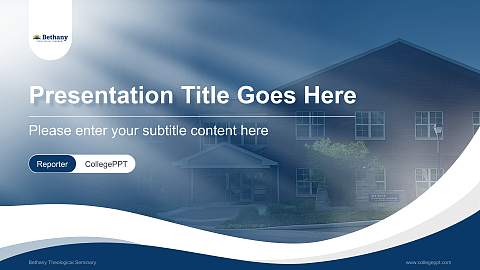 Bethany Theological Seminary Lecture Sharing and Networking Event PPT Template