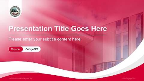 California State University-East Bay Lecture Sharing and Networking Event PPT Template