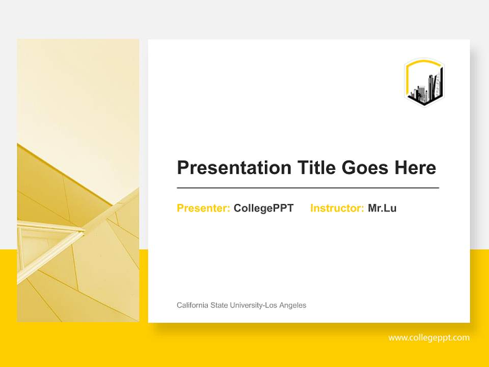 California State University-Los Angeles General Purpose PPT Template4:3 ratio PPT effect preview image6