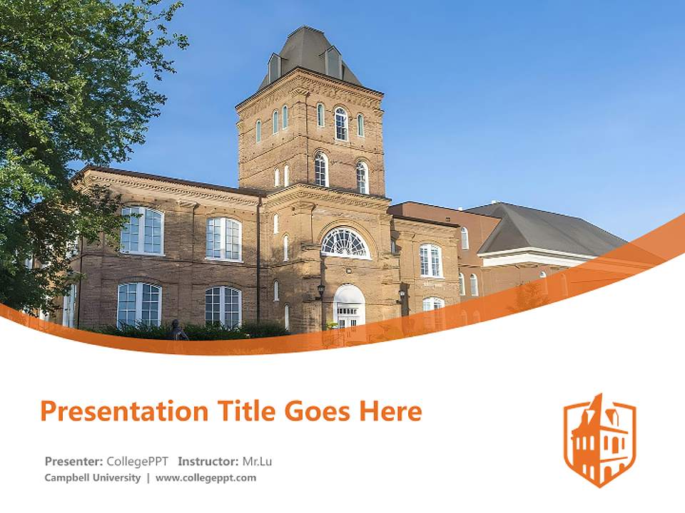 Campbell University Course/Courseware Creation PPT Template4:3 ratio PPT effect preview image5