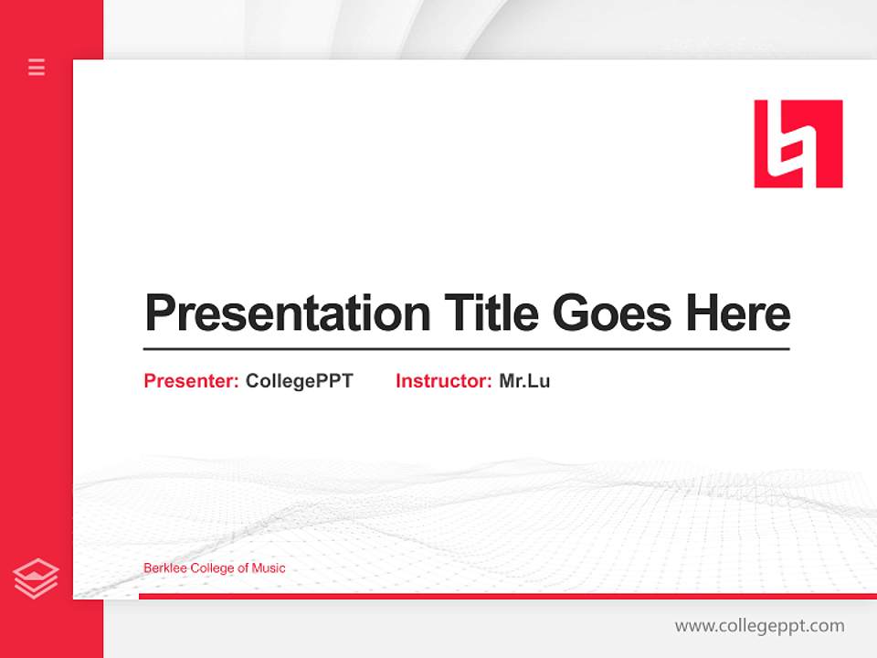 Berklee College of Music Thesis Proposal/Graduation Defense PPT Template4:3 ratio PPT effect preview image5