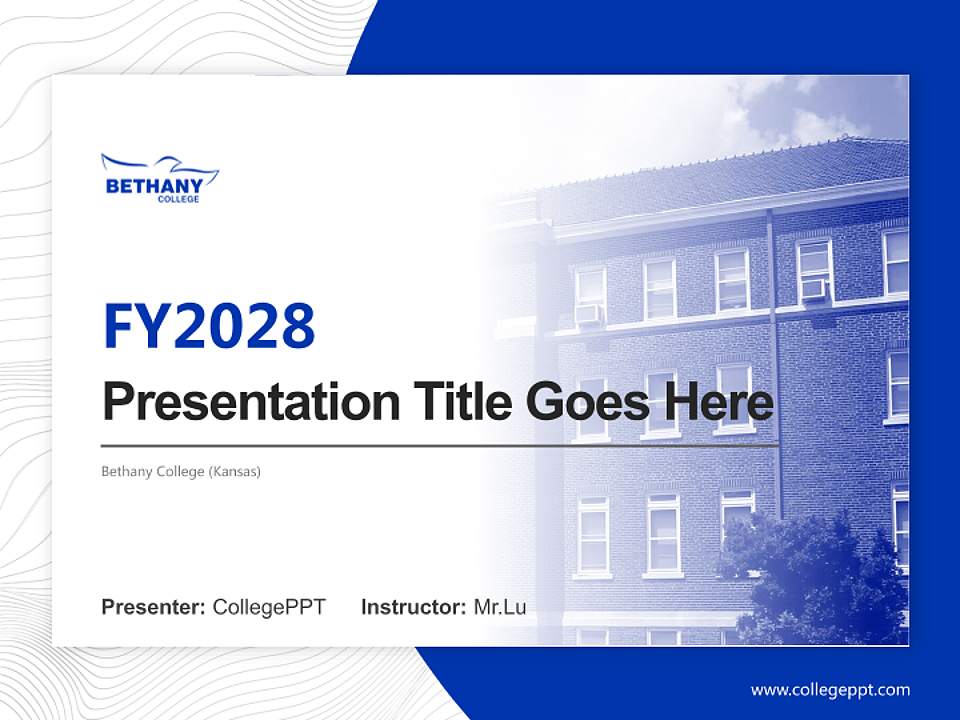Bethany College (Kansas) Academic Presentation/Research Findings Report PPT Template4:3 ratio PPT effect preview image5