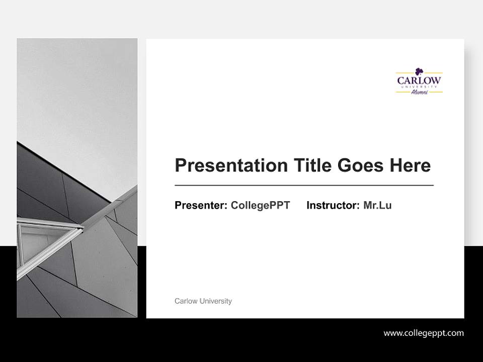 Carlow University General Purpose PPT Template4:3 ratio PPT effect preview image6