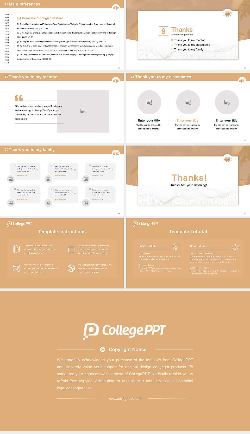 Blue Mountain Christian University Graduation Thesis Defense PPT Template16:9 ratio PPT effect preview image7