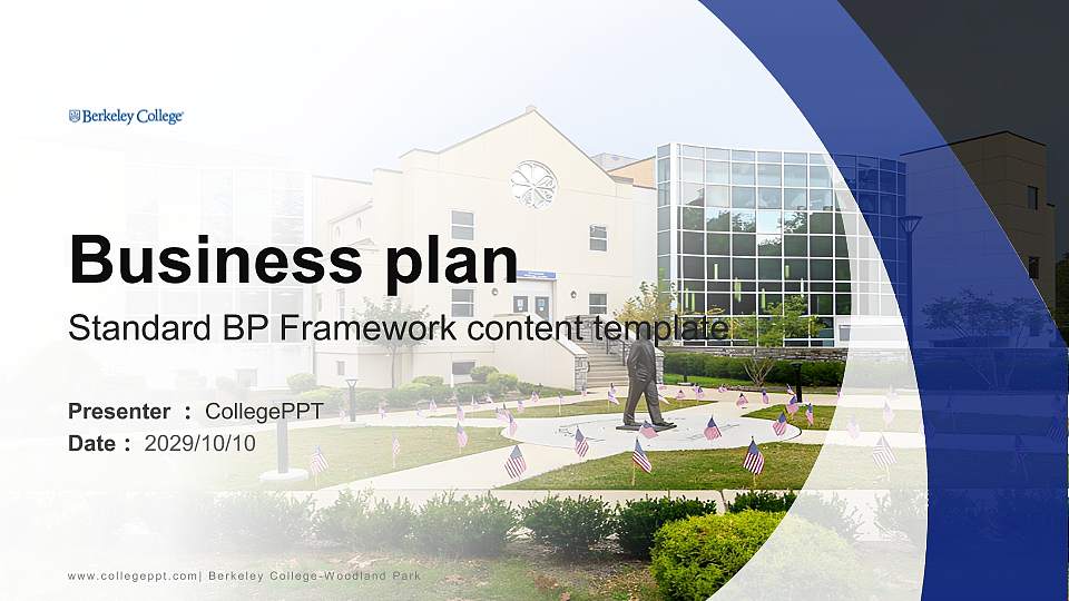 Berkeley College-Woodland Park Competition/Entrepreneurship Contest PPT Template16:9 ratio PPT effect preview image1