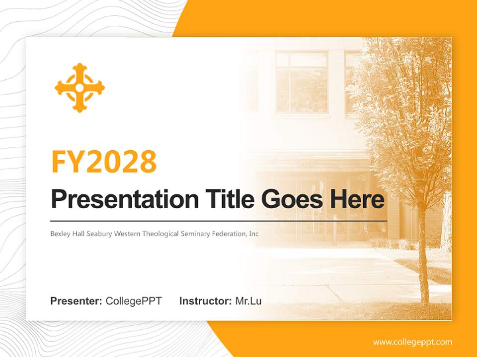 Bexley Hall Seabury Western Theological Seminary Federation, Inc Academic Presentation/Research Findings Report PPT Template4:3 ratio PPT effect preview image5