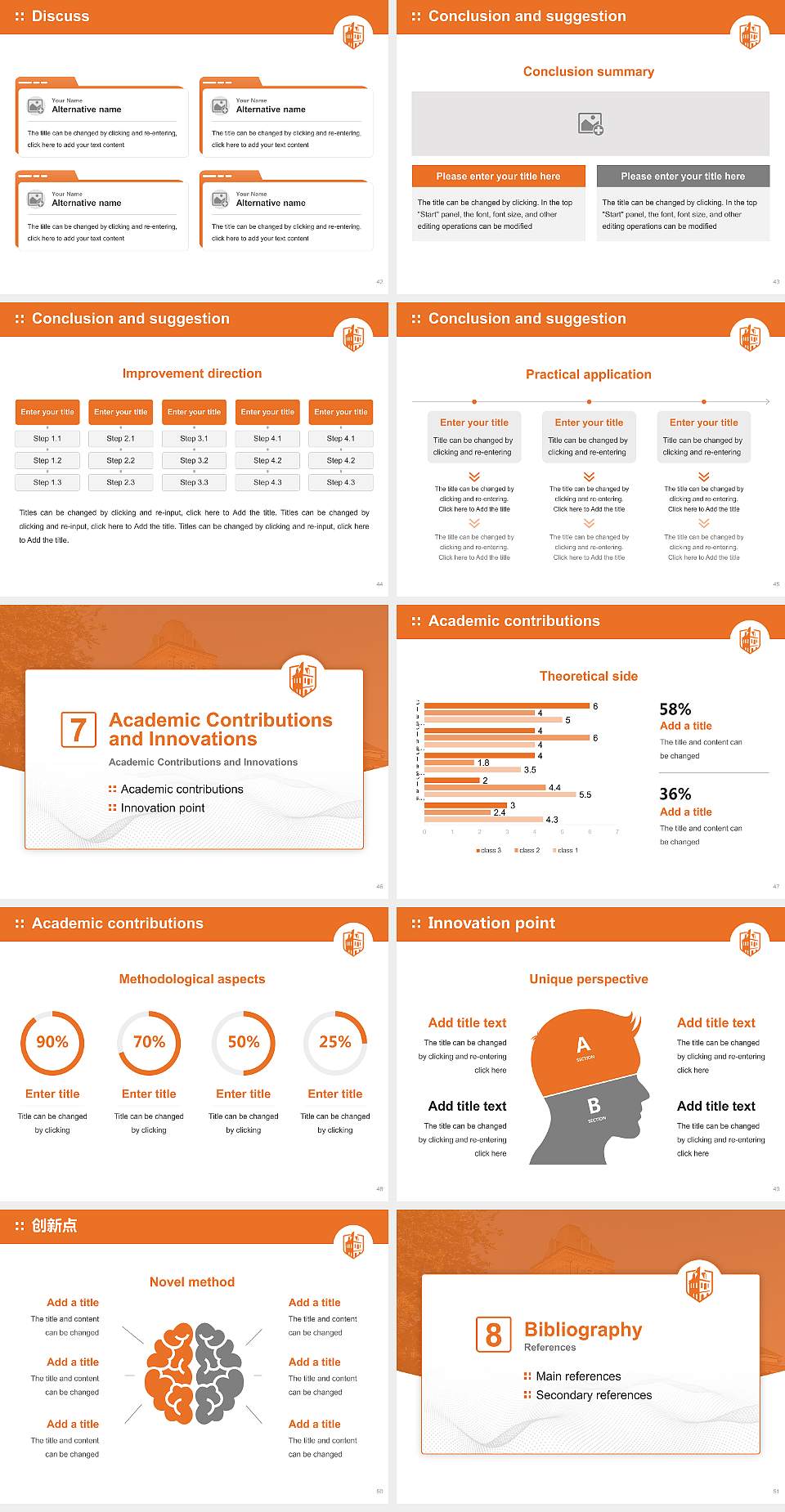 Campbell University Graduation Thesis Defense PPT Template4:3 ratio PPT effect preview image6