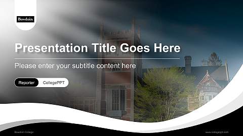 Bowdoin College Lecture Sharing and Networking Event PPT Template