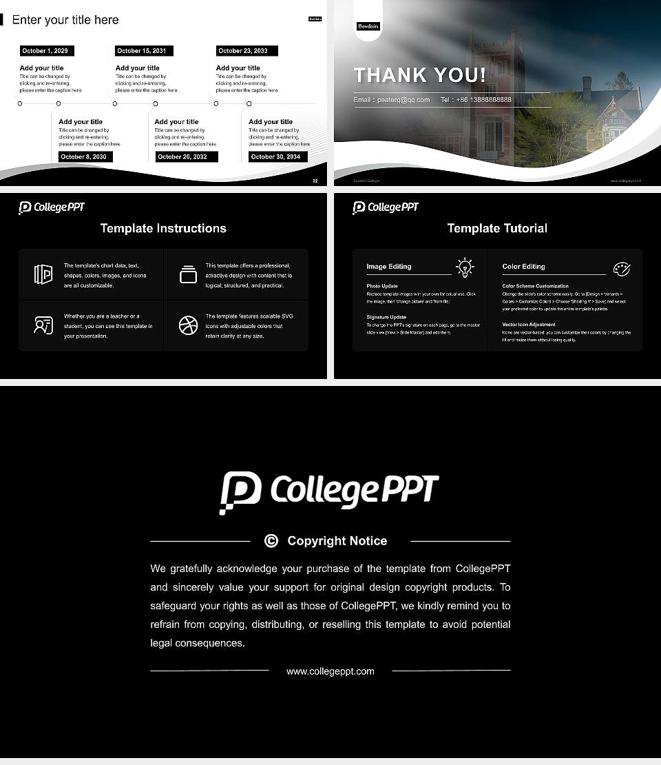 Bowdoin College Lecture Sharing and Networking Event PPT Template16:9 ratio PPT effect preview image4