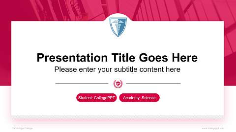 Cambridge College National Scholarship Defense PPT Template
