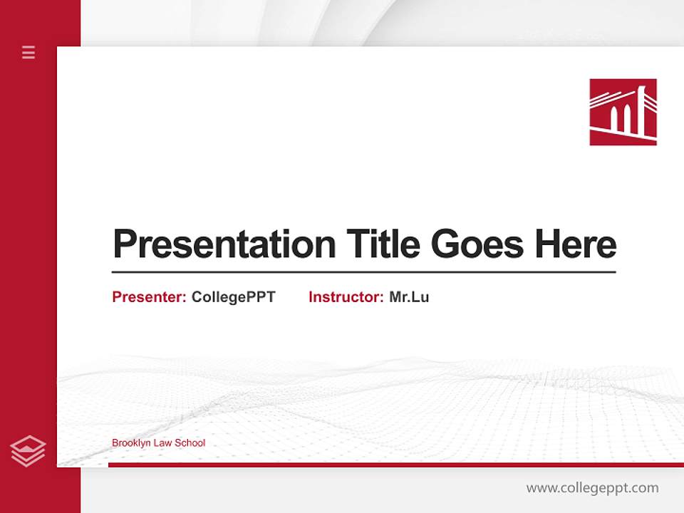 Brooklyn Law School Thesis Proposal/Graduation Defense PPT Template4:3 ratio PPT effect preview image5