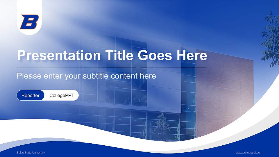 Boise State University Lecture Sharing and Networking Event PPT Template16:9 ratio PPT effect preview image