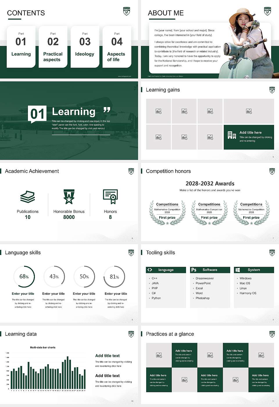 California Polytechnic State University-San Luis Obispo National Scholarship Defense PPT Template16:9 ratio PPT effect preview image2