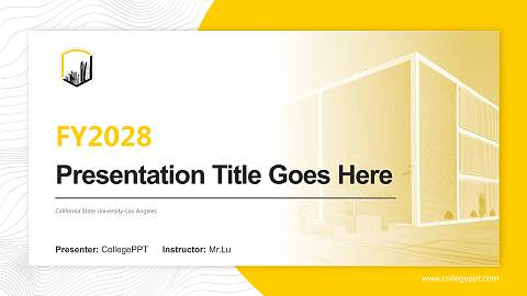 California State University-Los Angeles Academic Presentation/Research Findings Report PPT Template