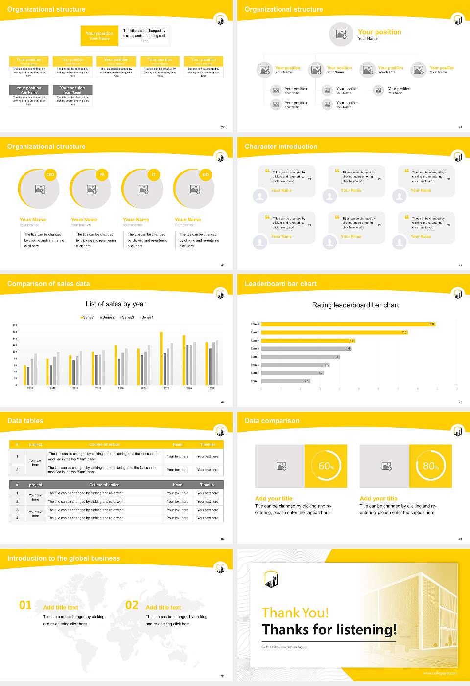 California State University-Los Angeles Academic Presentation/Research Findings Report PPT Template16:9 ratio PPT effect preview image4