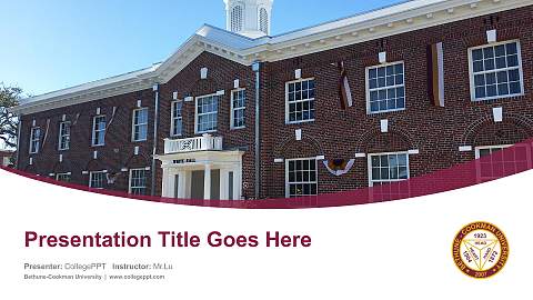Bethune-Cookman University Course/Courseware Creation PPT Template