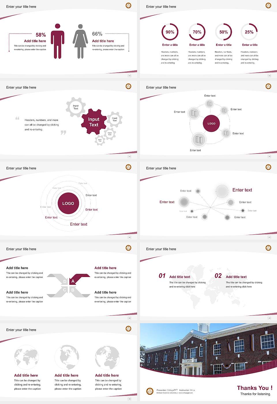Bethune-Cookman University Course/Courseware Creation PPT Template16:9 ratio PPT effect preview image4