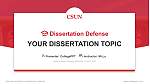 California State University-Northridge Graduation Thesis Defense PPT Template