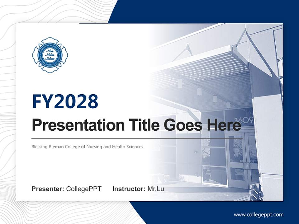 Blessing Rieman College of Nursing and Health Sciences Academic Presentation/Research Findings Report PPT Template4:3 ratio PPT effect preview image5