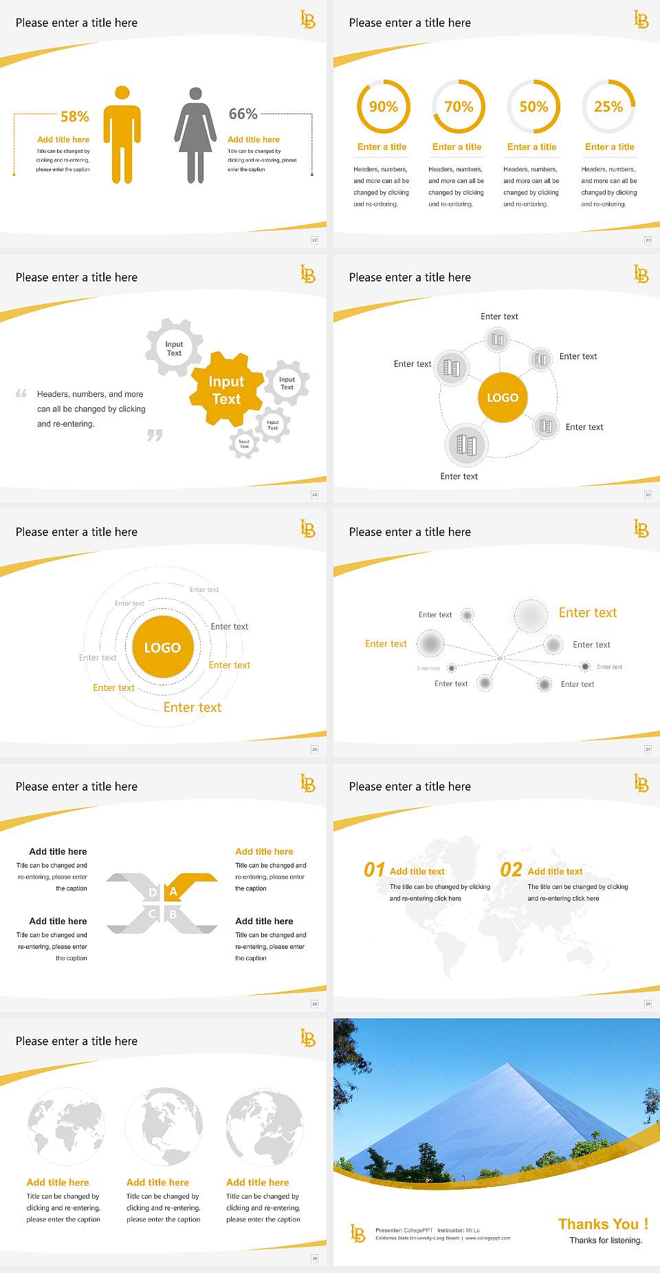 California State University-Long Beach Course/Courseware Creation PPT Template4:3 ratio PPT effect preview image4