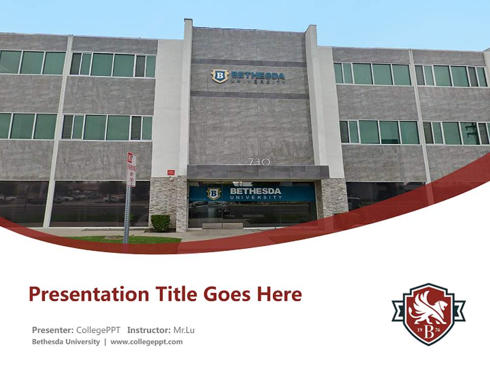 Bethesda University Course/Courseware Creation PPT Template4:3 ratio PPT effect preview image5
