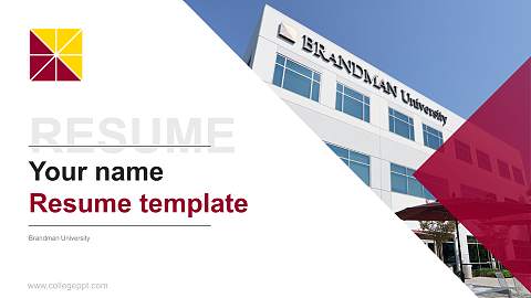 Brandman University Resume PPT Template