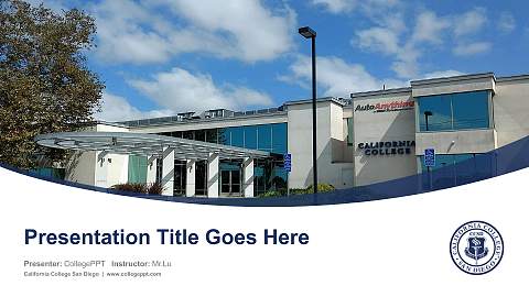 California College San Diego Course/Courseware Creation PPT Template