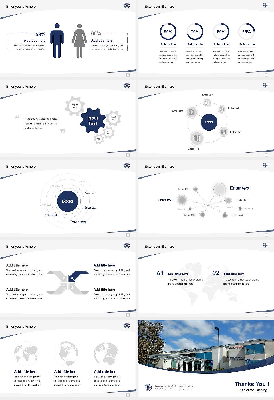 California College San Diego Course/Courseware Creation PPT Template16:9 ratio PPT effect preview image4