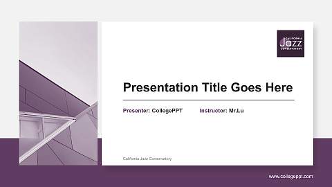 California Jazz Conservatory General Purpose PPT Template