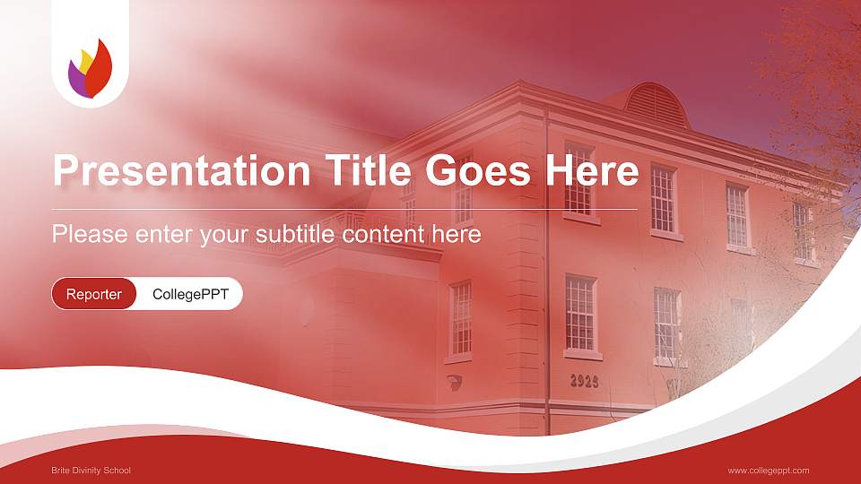 Brite Divinity School Lecture Sharing and Networking Event PPT Template16:9 ratio PPT effect preview image