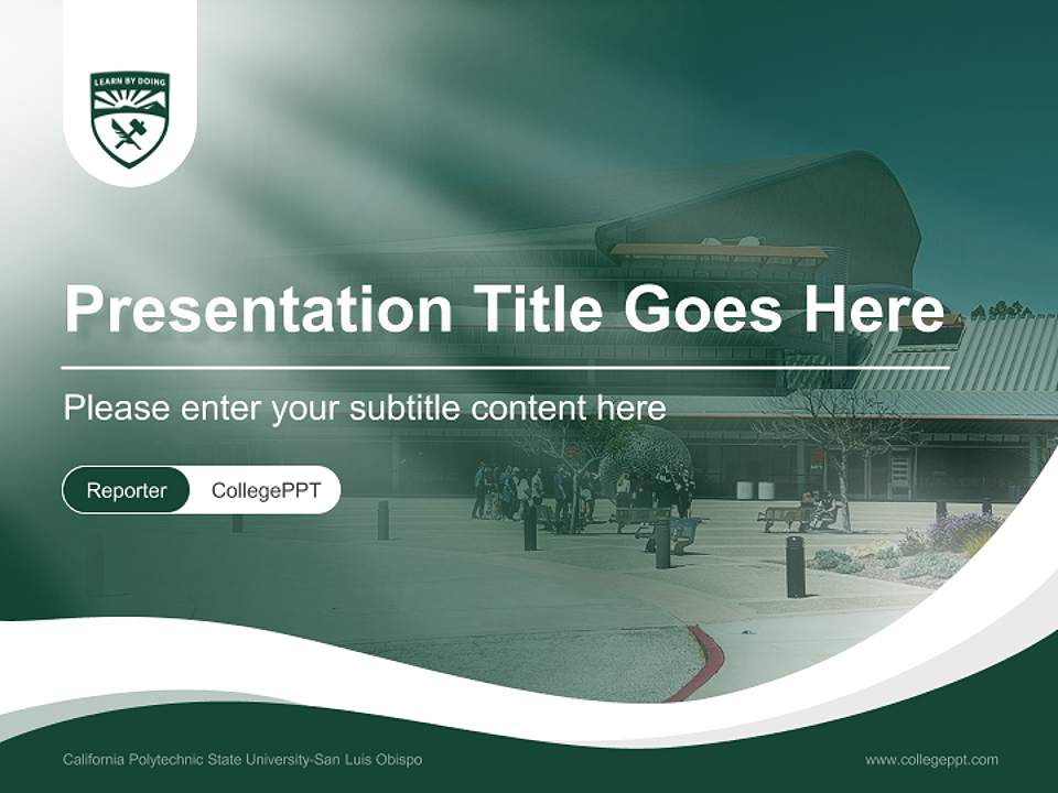 California Polytechnic State University-San Luis Obispo Lecture Sharing and Networking Event PPT Template4:3 ratio PPT effect preview image4