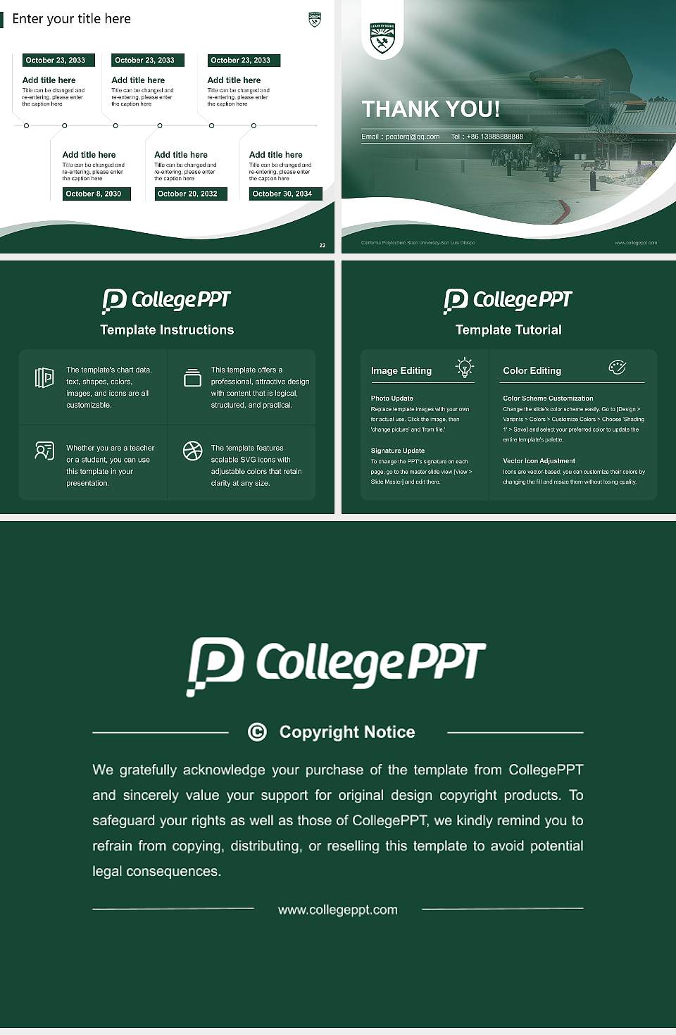 California Polytechnic State University-San Luis Obispo Lecture Sharing and Networking Event PPT Template4:3 ratio PPT effect preview image4
