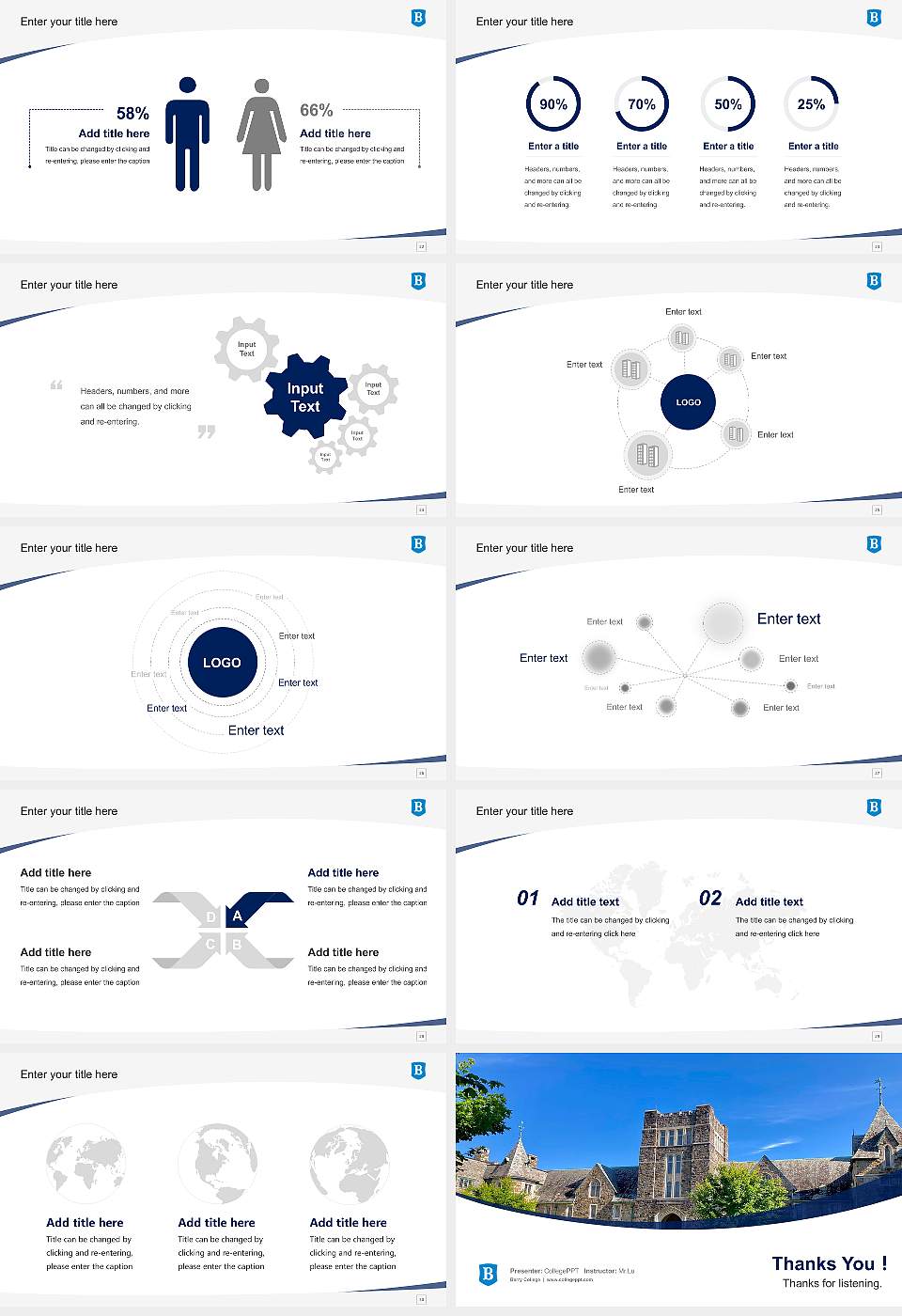 Berry College Course/Courseware Creation PPT Template16:9 ratio PPT effect preview image4