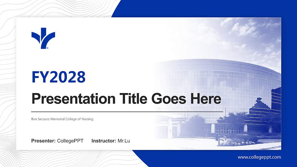 Bon Secours Memorial College of Nursing Academic Presentation/Research Findings Report PPT Template16:9 ratio PPT effect preview image