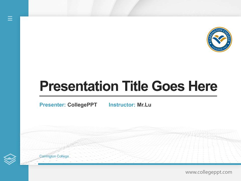 Carrington College Thesis Proposal/Graduation Defense PPT Template4:3 ratio PPT effect preview image5