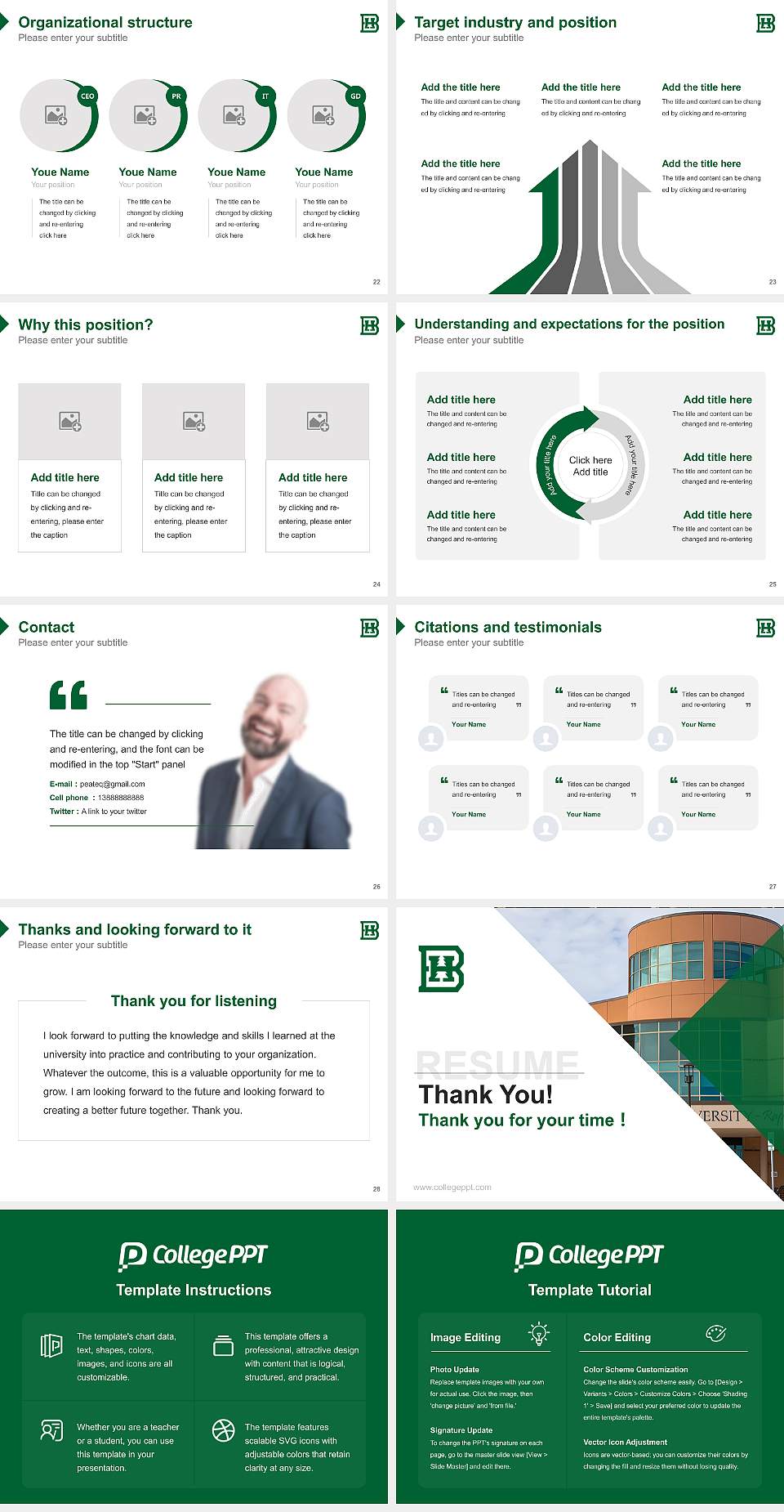 Black Hills State University Resume PPT Template4:3 ratio PPT effect preview image4
